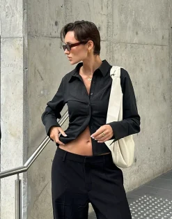 Elvie Top (Black)*CHARCOAL Online