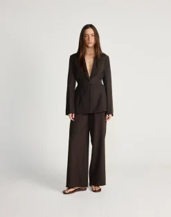 Elwood Blazer (Chocolate)*CHARCOAL CLOTHING Sale