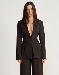 Elwood Blazer (Chocolate)*CHARCOAL CLOTHING Sale