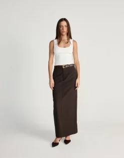 Elwood Maxi Skrt (Chocolate)*CHARCOAL CLOTHING Hot