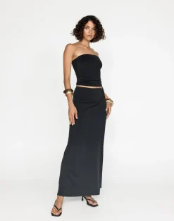 Emersen Maxi Skirt (Black)*CHARCOAL New