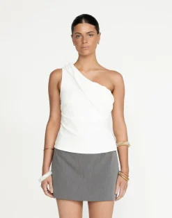 Emily Top (White)*CHARCOAL Outlet