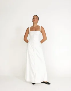 Erica Maxi Dress (White)*CHARCOAL Online