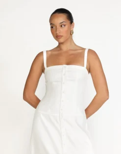 Erica Maxi Dress (White)*CHARCOAL Online
