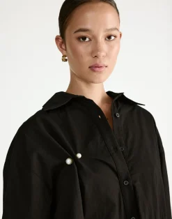 Estelle Brooch (Gold/Pearl)*CHARCOAL New