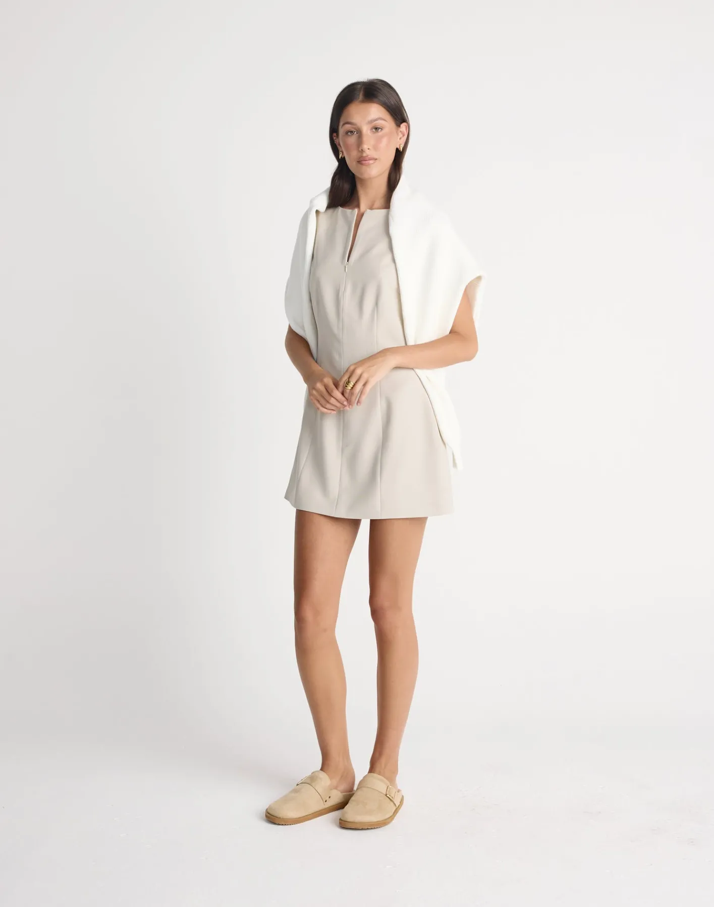 Everest Mini Dress (Beige)*CHARCOAL CLOTHING New