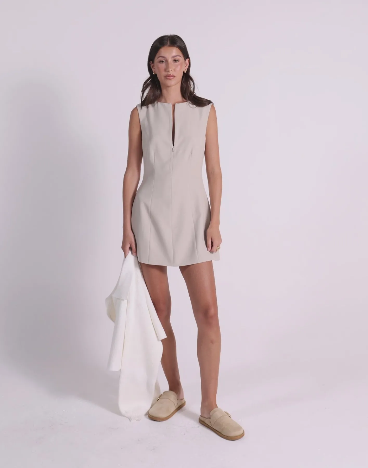 Everest Mini Dress (Beige)*CHARCOAL CLOTHING New