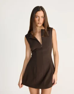 Everest Mini Dress (Chocolate)*CHARCOAL CLOTHING New
