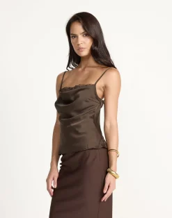 Fated Cami Top (Chocolate)*CHARCOAL New