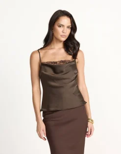 Fated Cami Top (Chocolate)*CHARCOAL New