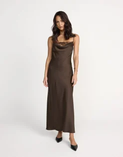 Fated Maxi Dress (Chocolate)*CHARCOAL Outlet