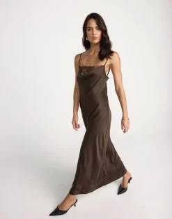 Fated Maxi Dress (Chocolate)*CHARCOAL Outlet