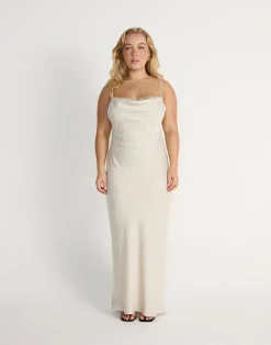 Fated Maxi Dress (Oat)*CHARCOAL Sale
