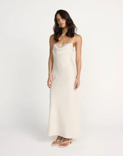Fated Maxi Dress (Oat)*CHARCOAL Sale