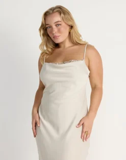 Fated Maxi Dress (Oat)*CHARCOAL Sale