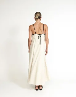 Fiona Maxi Dress (Beige)*CHARCOAL Hot