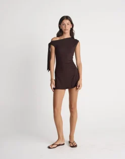 Fletcher Mini Dress (Chocolate)*CHARCOAL CLOTHING Sale