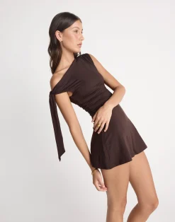 Fletcher Mini Dress (Chocolate)*CHARCOAL CLOTHING Sale