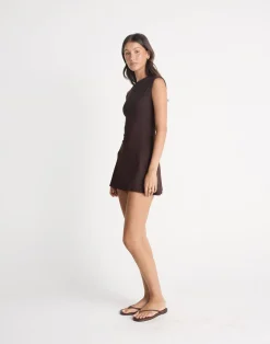 Fletcher Mini Dress (Chocolate)*CHARCOAL CLOTHING Sale