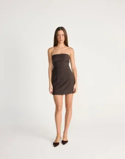 Flint Mini Dress (Chocolate)*CHARCOAL CLOTHING New