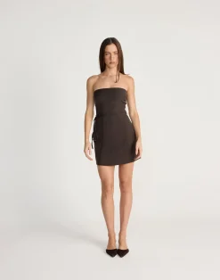 Flint Mini Dress (Chocolate)*CHARCOAL CLOTHING New