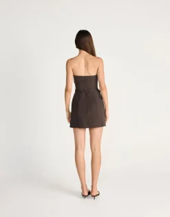 Flint Mini Dress (Chocolate)*CHARCOAL CLOTHING New
