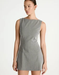 Flux Mini Dress (Grey)*CHARCOAL Outlet