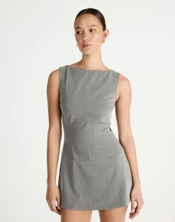 Flux Mini Dress (Grey)*CHARCOAL Outlet