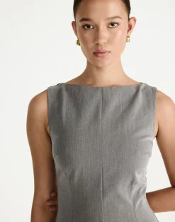 Flux Mini Dress (Grey)*CHARCOAL Outlet