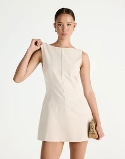 Flux Mini Dress (Latte)*CHARCOAL Hot