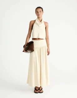 Flynn Maxi Skirt (Butter)*CHARCOAL Clearance