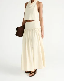 Flynn Maxi Skirt (Butter)*CHARCOAL Clearance