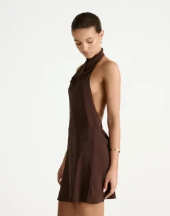 Flynn Mini Dress (Chocolate)*CHARCOAL Hot