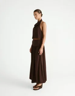 Flynn Top (Chocolate)*CHARCOAL Outlet