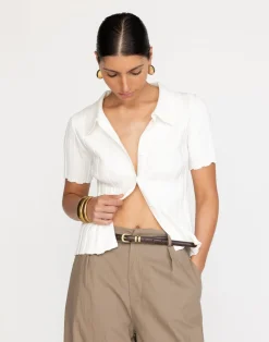 Fran Knit Top (Cream)*CHARCOAL Outlet