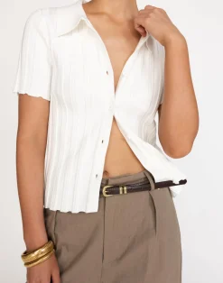 Fran Knit Top (Cream)*CHARCOAL Outlet