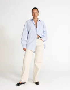 Franco Shirt (Blue/White Stripe)*CHARCOAL Sale