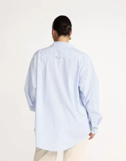 Franco Shirt (Blue/White Stripe)*CHARCOAL Sale