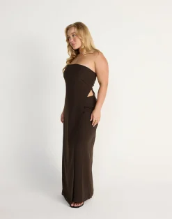Gabby Maxi Dress (Chocolate)*CHARCOAL CLOTHING Outlet