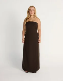 Gabby Maxi Dress (Chocolate)*CHARCOAL CLOTHING Outlet