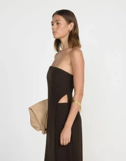 Gabby Maxi Dress (Chocolate)*CHARCOAL CLOTHING Outlet