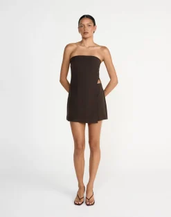 Gabby Mini Dress (Chocolate)*CHARCOAL CLOTHING Sale