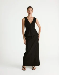 Giana Maxi Skirt (Black)*CHARCOAL Fashion