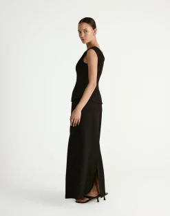 Giana Maxi Skirt (Black)*CHARCOAL Fashion