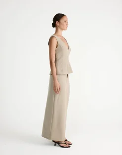 Giana Maxi Skirt (Dusty Sage)*CHARCOAL New