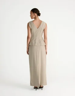 Giana Maxi Skirt (Dusty Sage)*CHARCOAL New