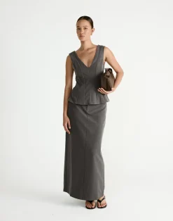 Giana Top (Grey)*CHARCOAL Clearance