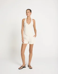 Grace Linen Top (Oat)*CHARCOAL Sale