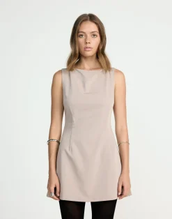 Gwynne Mini Dress (Mocha)*CHARCOAL CLOTHING Outlet