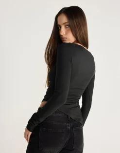 Harvest Long Sleeve Top (Black)*CHARCOAL CLOTHING Online